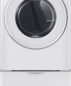 Samsung - 7.5 Cu. Ft. Stackable Electric Dryer with Sensor Dry - White