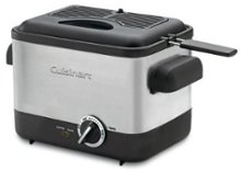 Cuisinart - 1.1L Analog Compact Deep Fryer - Black Stainless Steel