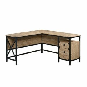 Sauder - Steel River L-Desk - Milled Mesquite