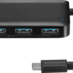 Insignia™ - 4-Port USB-C Hub - Black