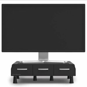 Mind Reader - PC Laptop IMAC Monitor Stand 2 pk - Black