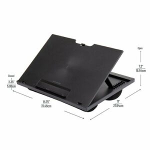 Mind Reader - Adjustable 8 Position Lap Desk - Black