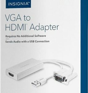 Insignia™ - VGA to HDMI Adapter - White