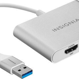 Insignia™ - USB to Dual HDMI Adapter - White