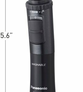 Panasonic - Men’s Ear and Nose Hair Trimmer, Wet Dry Hypoallergenic Dual Edge Blade - ER-GN30-H - Black