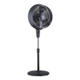 NewAir - Outdoor Misting Fan and Pedestal Fan, Cools 500 sq. ft. with 3 Fan Speeds and Wide-Angle Oscillation - Black