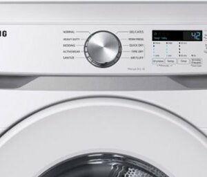 Samsung - 7.5 Cu. Ft. Stackable Electric Dryer with Long Vent Drying - White