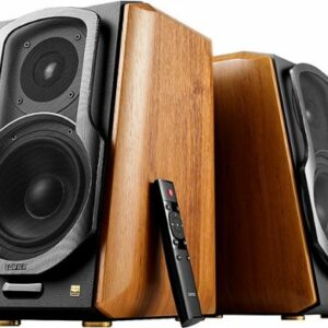 Edifier - S1000MKII Audiophile Active Bookshelf 2.0 Speakers, Computer Speakers - 120W Optical Input - Bluetooth 5.0 HD - Wood/Black