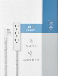 Insignia™ - 12' 3-Outlet Extension Cable - White