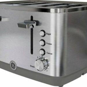 GE - 4-Slice Toaster - Stainless Steel