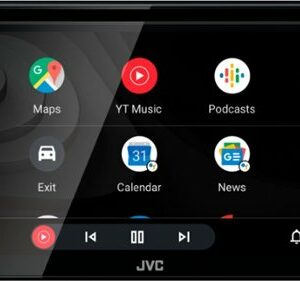 JVC - 6.8" - AndroidAuto/Carplay  Built-In Bluetooth - In Dash CD/DVD/DM Receiver - Black