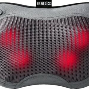 HoMedics - Cordless Shiatsu Massage Pillow with Soothing Heat - Grey