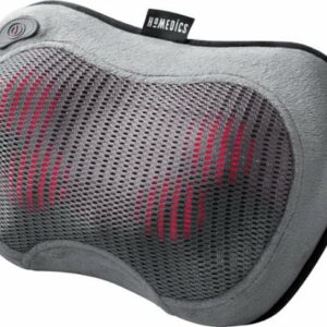 HoMedics - Cordless Shiatsu Massage Pillow with Soothing Heat - Grey