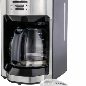 Mr. Coffee - 12-Cup Coffee Maker with Rapid Brew System - Stainless Steel