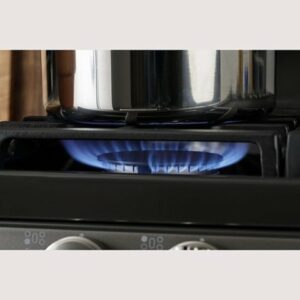 GE - 5.0 Cu. Ft. Freestanding Gas Convection Range with Self-Steam Cleaning and No-Preheat Air Fry - Black on Black