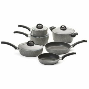 Ballarini - Parma Forged Aluminum 10-pc Nonstick Cookware Set - Grey