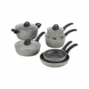 Ballarini - Parma Forged Aluminum 10-pc Nonstick Cookware Set - Grey