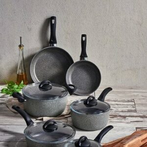 Ballarini - Parma Forged Aluminum 10-pc Nonstick Cookware Set - Grey