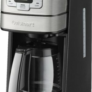 Cuisinart - Automatic Grind and Brew 12 Cup Coffeemaker - Black/Stainless Steel