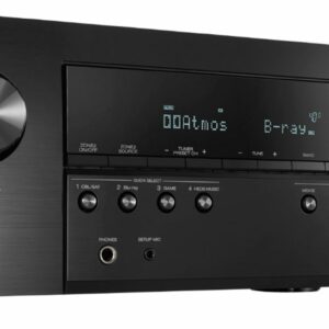 Denon - AVR-S960H (90W X 7) 7.2-Ch. with HEOS and Dolby Atmos 8K Ultra HD HDR Compatible AV Home Theater Receiver with Alexa - Black