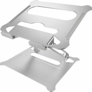 Insignia™ - Ergonomic Laptop Stand with Adjustable Height and Angle for Laptops up to 17" Wide - Silver