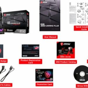 MSI - B550 GAMING PLUS (Socket AM4) USB-C Gen 2 AMD ATX GAMING Motherboard PCIE Gen 4 - Black