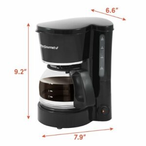 Elite Gourmet - 5-cup Coffee Maker with pause and serve - Black