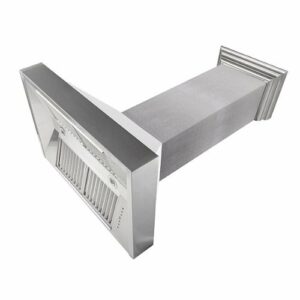 ZLINE - 30" DuraSnow® Stainless Steel Range Hood with White Matte Shell (8654WM-30) - Silver