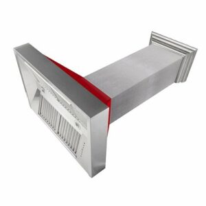 ZLINE - 36" DuraSnow® Stainless Steel Range Hood with Red Gloss Shell (8654RG-36) - Silver