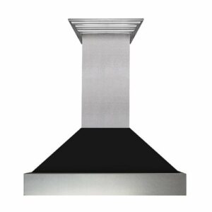 ZLINE - 48" DuraSnow® Stainless Steel Range Hood (8654BLM-48) - Silver with Black Matte Shell