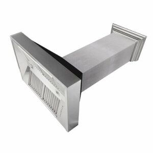 ZLINE - 48" DuraSnow® Stainless Steel Range Hood (8654BLM-48) - Silver with Black Matte Shell