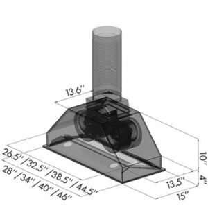 ZLINE - 46" Outdoor Range Hood Insert (695-304-46) - Stainless Steel