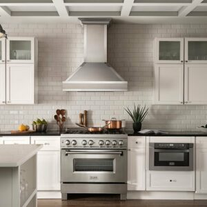 ZLINE - 30" Designer Series Wall Mount Range Hood in Fingerprint Resistant Stainless Steel with Mirror Accents (655MR-30) - Silver