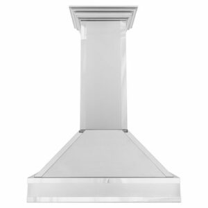 ZLINE - 30" Designer Series Wall Mount Range Hood in Fingerprint Resistant Stainless Steel with Mirror Accents (655MR-30) - Silver