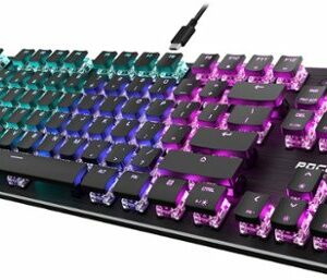 ROCCAT - Vulcan TKL Compact Mechanical Gaming Keyboard with Titan Switch Linear, RGB Lighting, and Anodized Aluminum Top Plate - Black