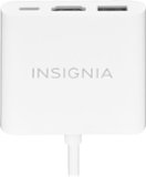 Insignia™ - USB-C to HDMI Multiport Adapter - White