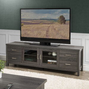 CorLiving - Hollywood TV Cabinet with Doors, for TVs up to 85" - Dark Gray