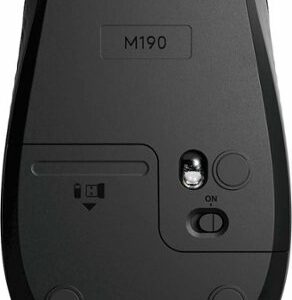 Logitech - M190 Wireless Optical Ambidextrous Mouse - Charcoal