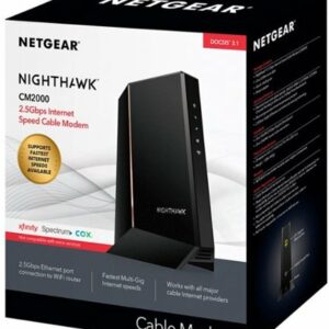 NETGEAR - Nighthawk 32 x 8 DOCSIS 3.1 Cable Modem - Black