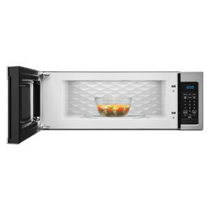 Whirlpool - 1.1 Cu. Ft. Low Profile Over-the-Range Microwave Hood with 2-Speed Vent - Stainless Steel