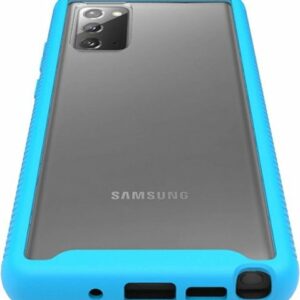 SaharaCase - GRIP Series Carrying Case for Samsung Galaxy Note20 5G - Aqua/Clear