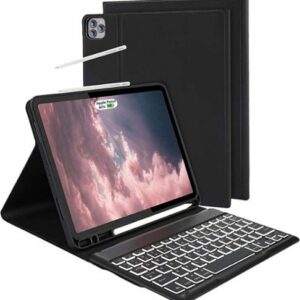 SaharaCase - Keyboard Folio Case for Apple iPad Pro 11" (2nd, 3rd, and 4th Gen 2020-2022) - Black