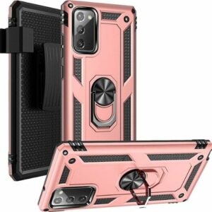 SaharaCase - Military Kickstand Series Carrying Case for Samsung Galaxy Note20 5G - Rose Gold