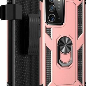 SaharaCase - Military Kickstand Series Carrying Case for Samsung Galaxy Note20 Ultra 5G - Rose Gold