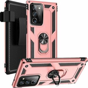 SaharaCase - Military Kickstand Series Carrying Case for Samsung Galaxy Note20 Ultra 5G - Rose Gold