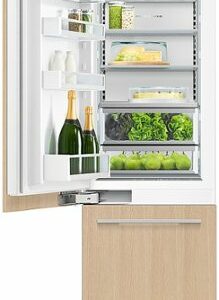 Fisher & Paykel - 24in. 12.1 cu.ft. Bottom-Freezer Built-In Column Refrigerator with White Interior and Internal Ice and Water - Custom Panel Ready