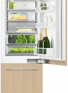 Fisher & Paykel - 24in. 12.1 cu.ft. Bottom-Freezer Built-In Column Refrigerator with Stainless Interior and Internal Ice and Water - Custom Panel Ready