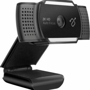 Aluratek - Live Ultra 2K HD 2560 x 1600 Webcam with Auto Focus and Dual Stereo Noise Cancelling Mics - Black