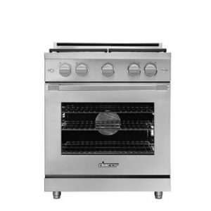 Dacor - 30" 5.2 Cu. Ft. Slide-In Gas Pro-Range, Professional Style, Natural Gas - Silver