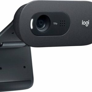 Logitech - C505 720 Webcam with Long-Range Mic - Black